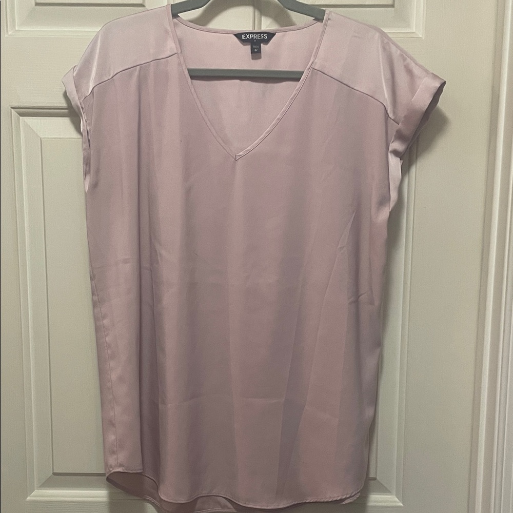 Express Women's Blush V-Neck Blouse